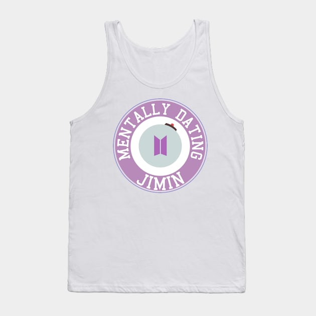 Mentally dating BTS Jimin logo Tank Top by Oricca